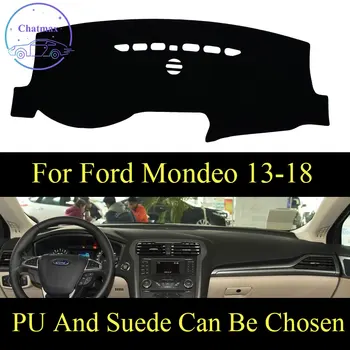 

For Ford Mondeo 2013-2018 Dashboard Console Cover PU Leather Suede Protector Sunshield Pad