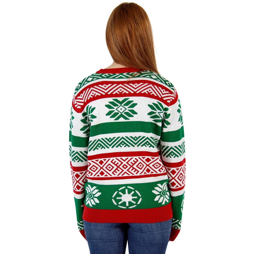 Мужской женский Рождественский свитер с принтом Санта Клауса вязаный пуловер размера плюс Зима Весна джемпер свитера парные x-рождество