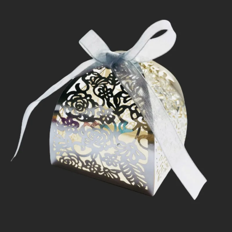 Eforcase 50 Cajas De Regalo Cortadas Con Láser, Cajas De Dulces