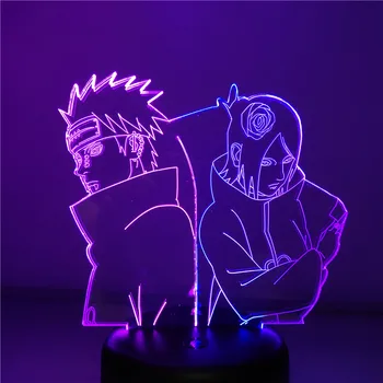 

Naruto Figure Usb 3d Led Light Lamp Konan Pain Anime Night Light Touch Double Color Decorative Desk Light for Boys Child Toys