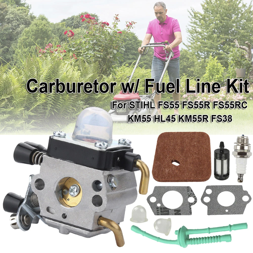 Carburetor for STIHL FS38 FS45 FS46 FS55 KM55 KM55R Air Fuel filter Carb Gasket