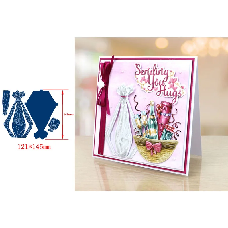 

Elegant Wrapping Bag Popular Beautiful Decora Metal Cutting Dies Scrapbooking Paper DIY Cards Crafts Embossing Die Cuts New 2019