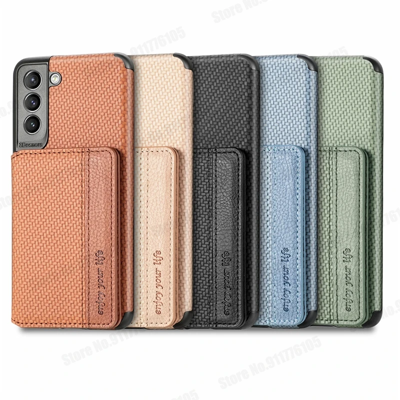 samsung silicone Wallet ID Card Holder Shockproof Case for Samsung S21 FE S21 S20 Ultra 5G Note 20 S10 Plus Magnetic Stand Phone Protective Cover samsung silicone cover