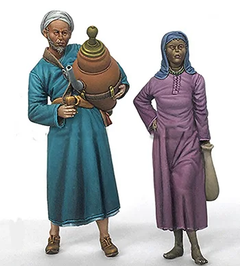 1/35  anicent stand include 2 Civilians     Resin figure Model kits Miniature gk Unassembly Unpainted
