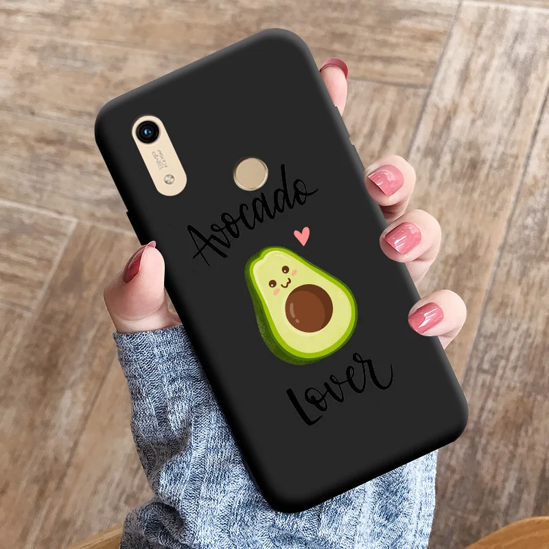 Personality Black For Honor 8A Pro Case Personality Tide Shell  For Huawei Y6 Prime 2019 CaseCute Cat For HUAWEI Y6S Fundas Case phone pouch bag Cases & Covers