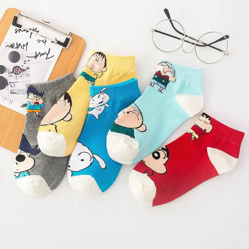 

Short Socks Casual Women Cotton Crayou Shin-chan Woman Sox Sweet Blue Thin Sock Design Ladies Autumn Winter Classic Lady Hombre