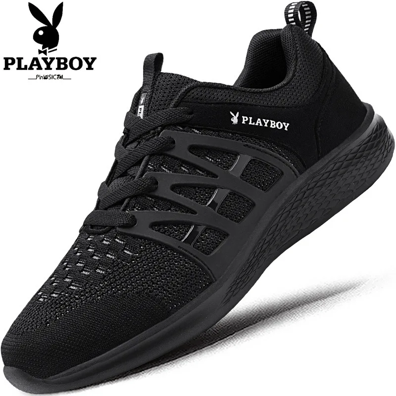 

PLAYBOY Fly-kit Mesh MEN'S SHOES 2019 Spring And Autumn New Style Fashion Breathable Sports Casual Versatile Fashion Shoe Men's