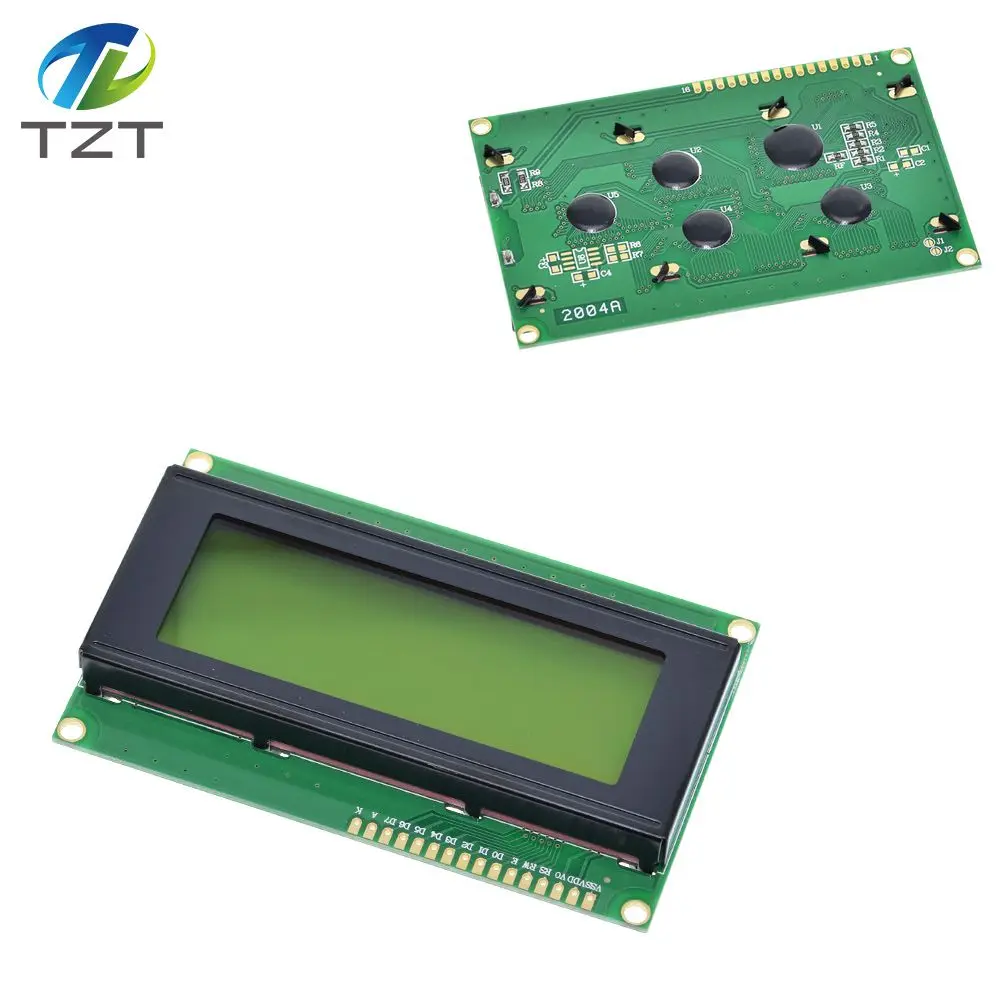 Жёлтый, зеленый Плата lcd 2004 20*4 lcd 20X4 5V синий экран lcd 2004 Дисплей lcd модуль lcd 2004 Зеленый для arduino - Цвет: Жёлтый, зеленый