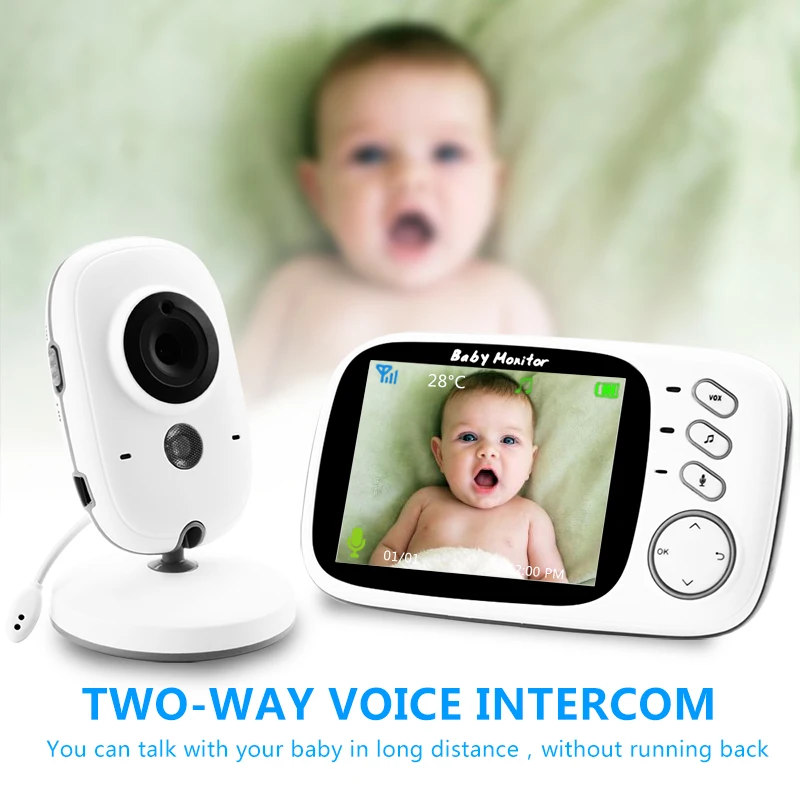  VB603 Wireless Video Color Baby Monitor with 3.2Inches LCD 2 Way Audio Talk Night Vision Surveillan