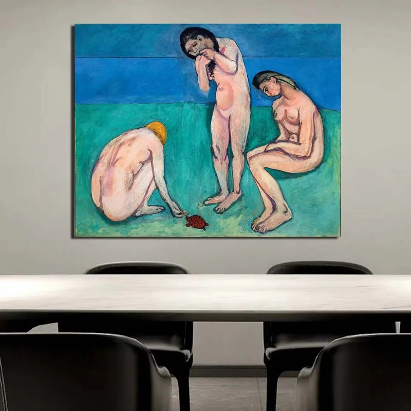 

Matisse Three Women And Turtle Canvas Painting Print Living Room Home Decoration Modern Wall Art Oil Painting Posters Picture HD