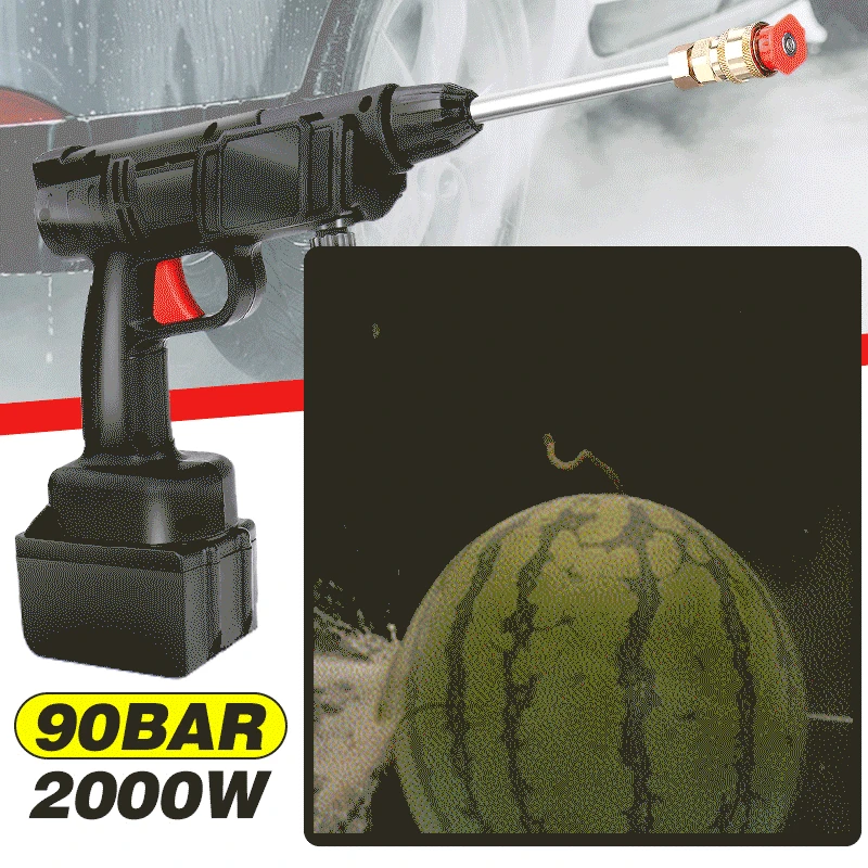 90Bar 2000W Wireless High Pressure Car Wash Washer Gun 50000mah Foam Generator Water Spray Cleaner For Makita 18V Battery | Автомобили и
