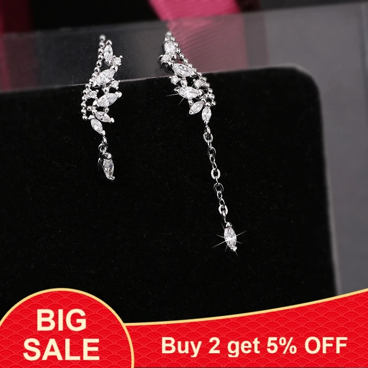 Женские серьги из серебра 2019 пробы с фианитами|Серьги-подвески| |