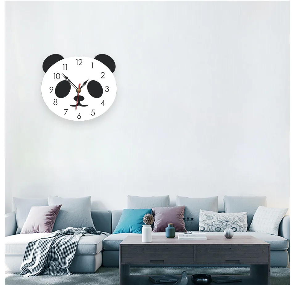 Reloj De Pared Creativo Moderno De Dibujos Animados Reloj De Acrílico  National Treasure Panda Lindo Reloj De Pared Minimalista Para El Hogar  Decoración De La Habitación De Los Niños : : Hogar