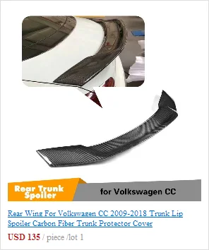 Для Volkswagen VW CC Arteon глянцевая черная боковая юбка комплект для тела боковые юбки спойлер для подбородка