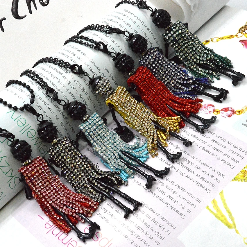Promotions New Fashion Necklace Women Crystal Doll Necklace Statement Jewelry Gifts Best Friend Necklace Accessory NS111-002