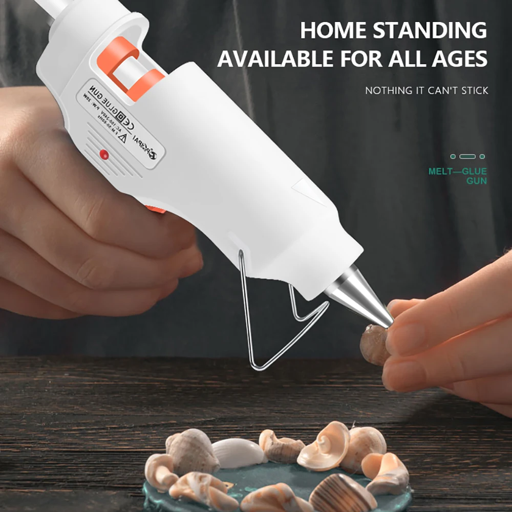 Hot Melt Glue Gun with 7x100mm Glue Sticks 20W Heating Gun Home DIY Tools Hot Glue Gun