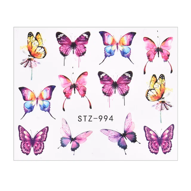 1Pcs Water Nail Decal and Sticker Flower Leaf Tree Green Simple Summer DIY Slider for Manicure Nail Art Watermark Manicure Decor TA618