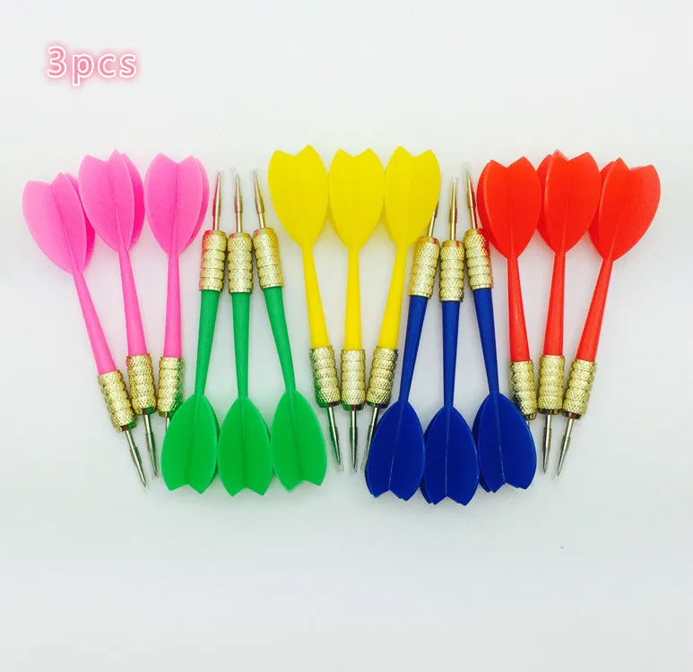 

3pcs Colored Metal Darts Needle Resistant To Falling Conjoined Flying Can Be Tied Balloon Darts Indoor Sports Dart Game 10g
