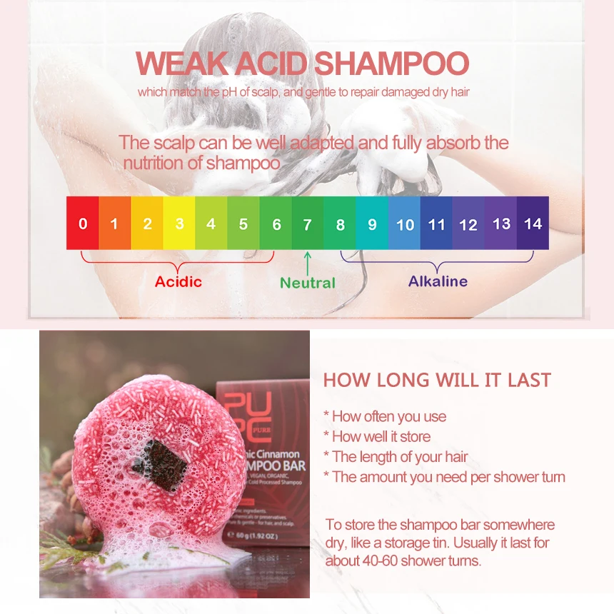 PURC Original Hair Cinnamon Shampoo Bar Smoothing Hair Soap Hair Care 4