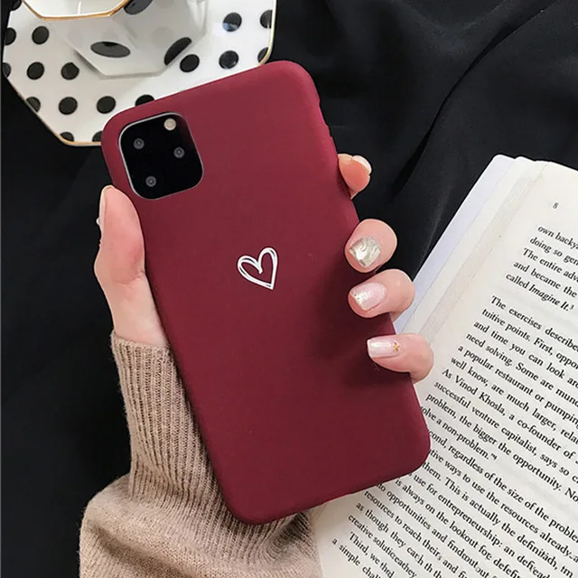 Kowkaka лаконичные «любящее сердце» чехол для телефона для iPhone 11 Pro Max XS Max XR X, 8, 7, 6, 6 S, Plus, модный TPU пара задняя крышка популярный чехол - Цвет: T1