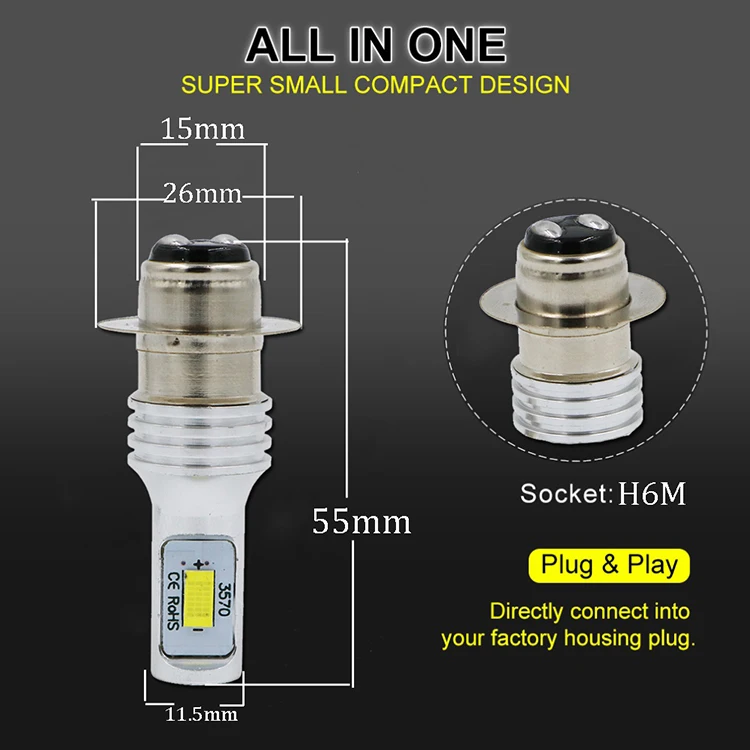 YSY 2 шт. H4 светодиодный лампочка супер яркий 2 3570SMD Автомобильные противотуманные фары 12 В 8 Вт белый день вождения ходовая лампа автоматическая светодиодная H6M BA15S 1156 лампа