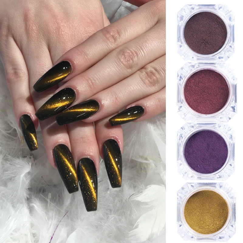 1 шт Nail Art зеркальный пигмент порошок блеск для ногтей лак розовое золото