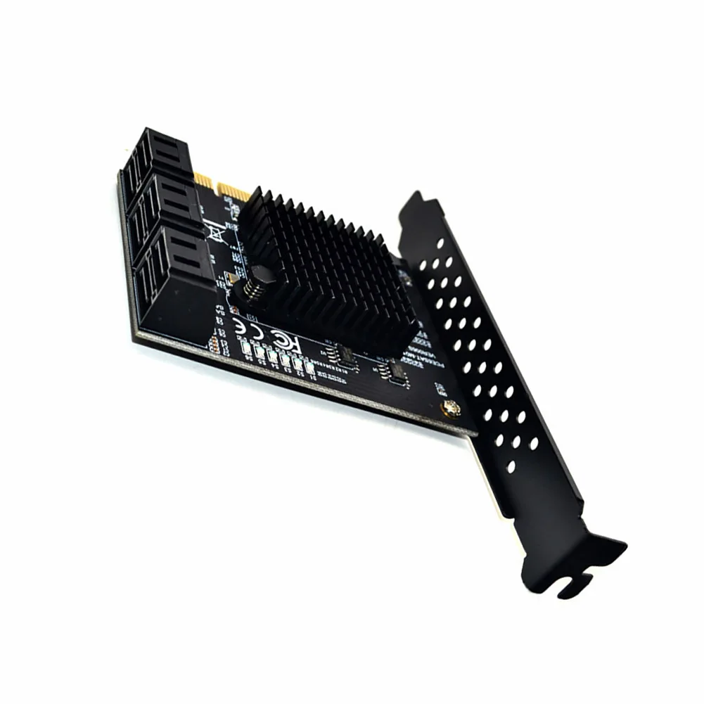 6 портов 6 Гбит/с PCI-E для SATA 3,0 карта расширения с тепловой переходная Трубная муфта для раковины для HDD
