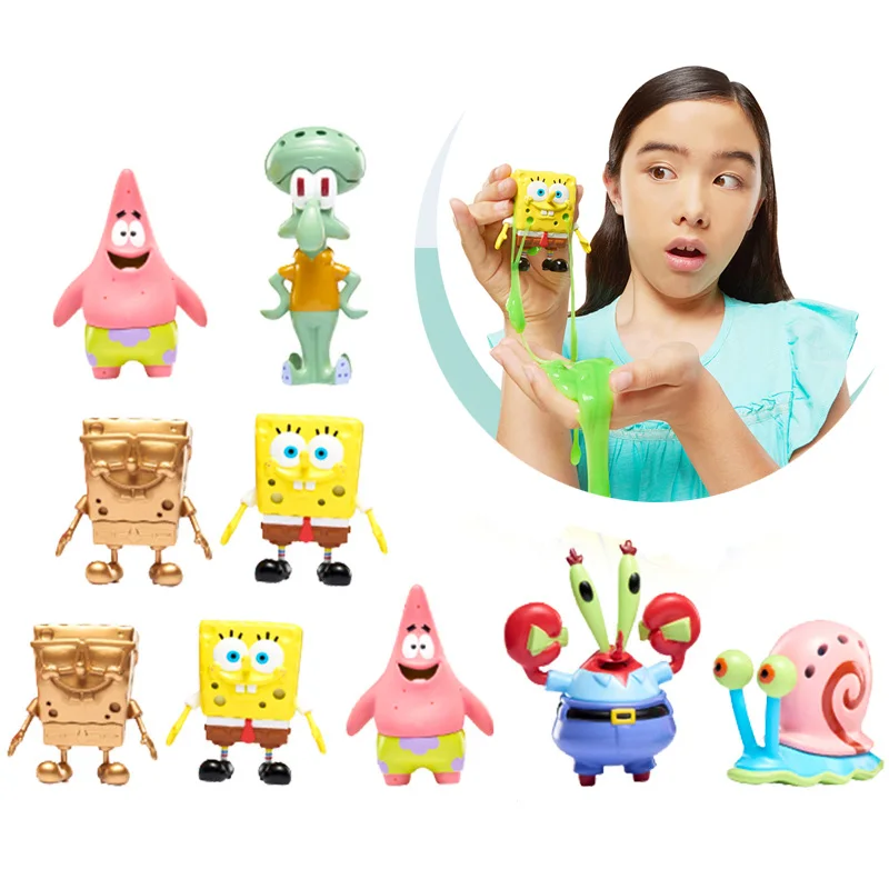 Squardward Патрик глухая коробка песчаный Гари Spongebobed набор из фигурок мультгероев