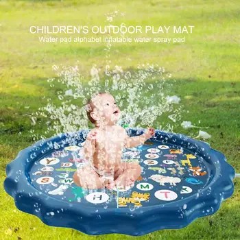 

Inflatable Spray Water Cushion Children's Sprinkler Mat Water Spray Pad Safe Portable Sprinkler Play Pad Mat 170CM