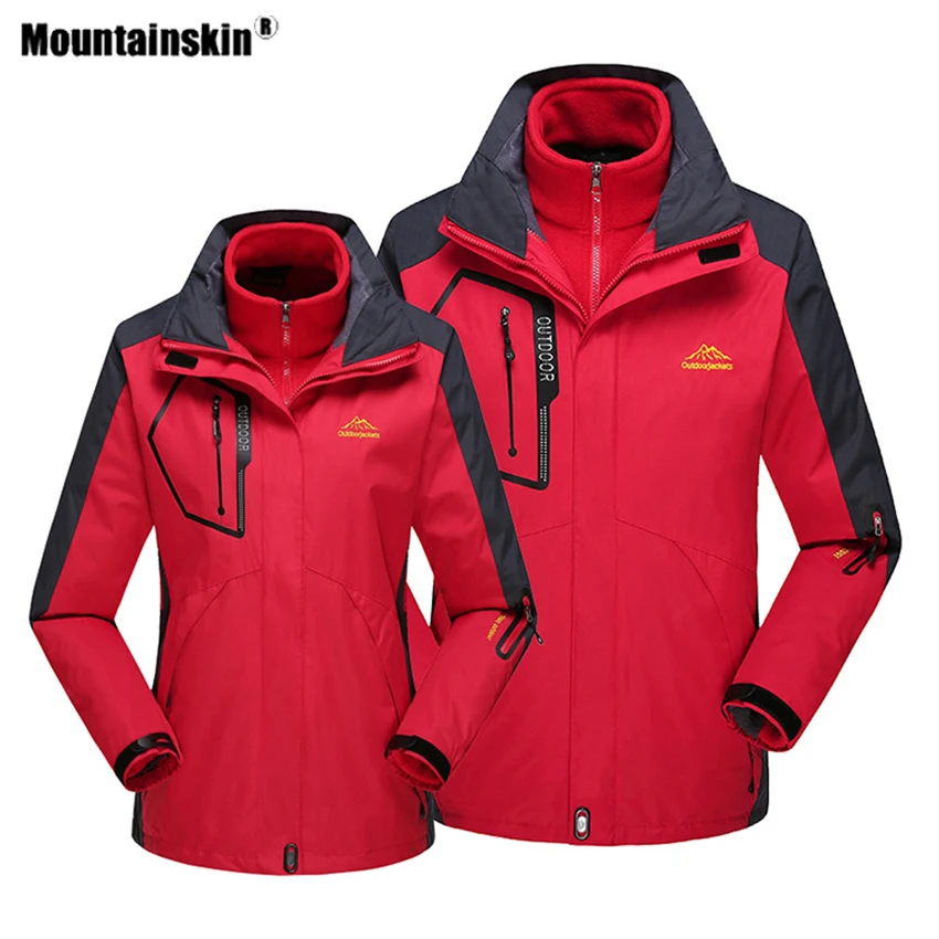 Mountainskin, для мужчин и женщин, зимние, 2 шт., флисовые, походные куртки, для спорта на открытом воздухе, кемпинга, треккинга, термо, лыжное пальто, VA642