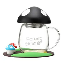 Креативная трендовая стеклянная Милая супер милая Грибная чашка портативная чашка для девочек чайная чашка