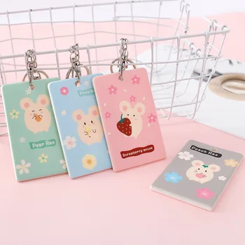 

Cartoon Cute Women Credit ID Card Holder Wallet Pouch Keychain Keyring Protective Bank Students Bus Cards Cover Badge Case