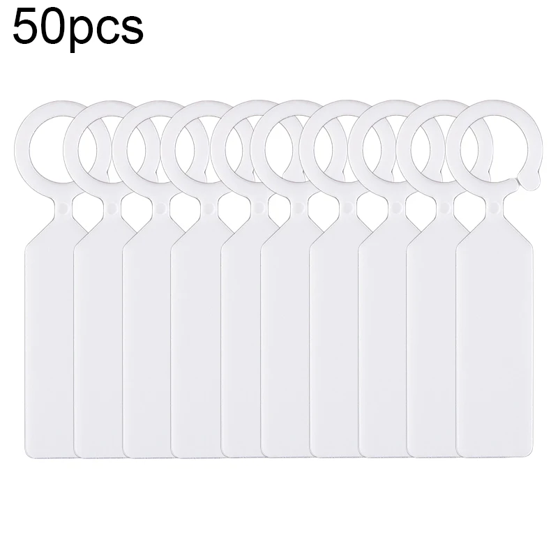 50PCS Plastic Plants Tags Nursery Garden Ring Label Pot Marker Stake Hanging Tags Greenhouse Bonsai Collar Tags 