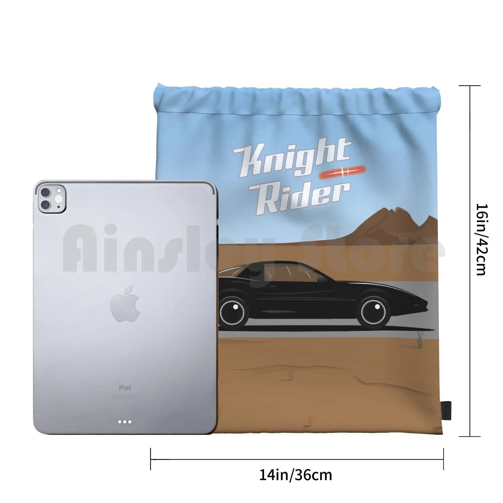 Knight Rider Illustration Waterproof Backpack
