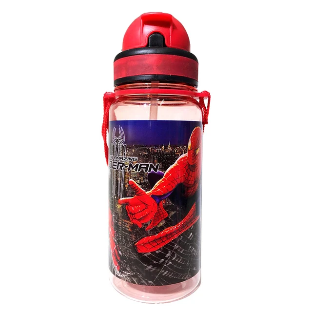 350ml Disney Cartoon Kids Spiderman Water Sippy Cup Cars Baby