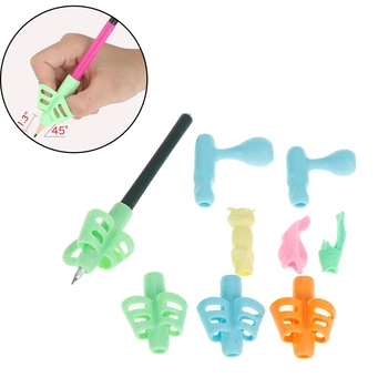 

10 Pcs Children Anti-Shortsighted Pencil Holder Silicone Pencil Holder Pen Writing Aid Grip Posture Correction Drawing Toys