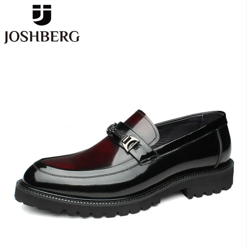 

JOSHBERG Luxury Designer Genuine Leather Loafers Men Oxford Shoes Popular Height Increasing Men Loafers Scarpe Uomo Elegante
