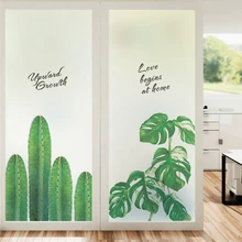 45x120 см скандинавские затемненные оконные матовые стеклянные наклейки прозрачные непрозрачные электростатические зеленые стеклянные пленки для ванной комнаты