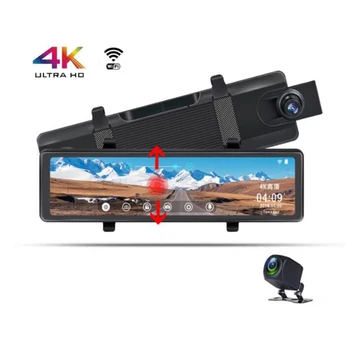 최신 4K 와이파이 소니 IMX415 슈퍼 12 인치 자동차 DVR 비디오 레코더 대시캠 백미러 자동 등록 나이트 비전 24 시간 공원, 소니 IMX415