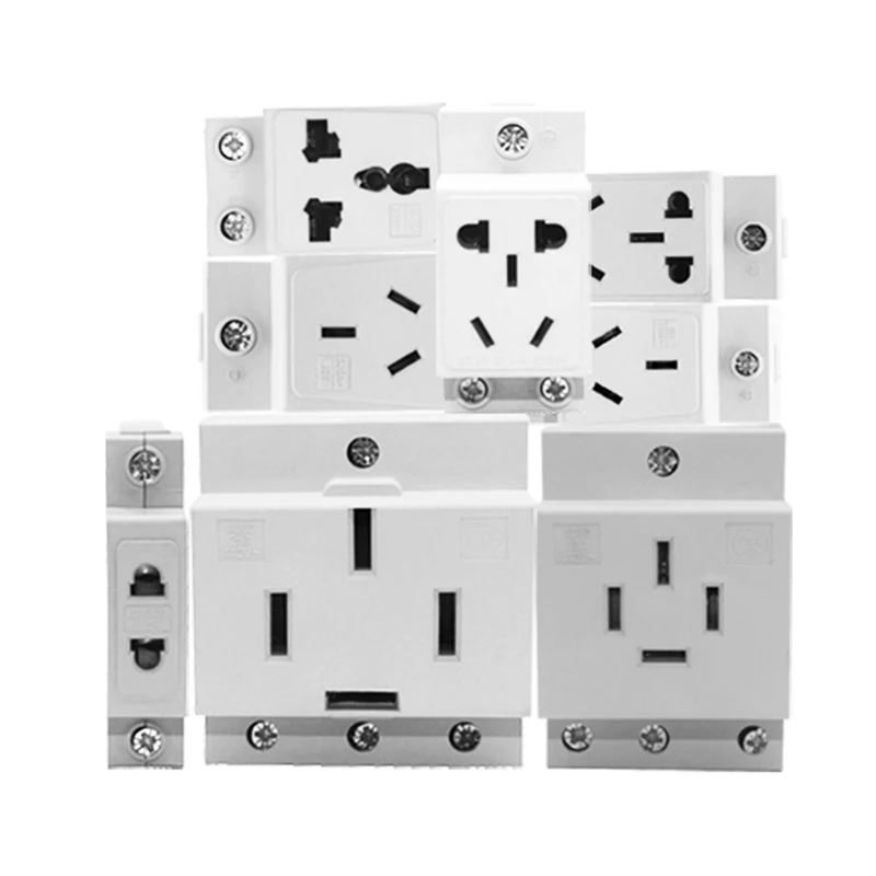 Power Socket Adapter Electrical Sockets AC30 35mm DIN Rail Mount