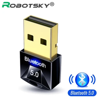 USB Bluetooth 5.0 Adapter Dongle For PC Computer Wireless Mouse Keyboard PS4 Aux Audio Bluetooth 5.0 Receiver Transmitter 1