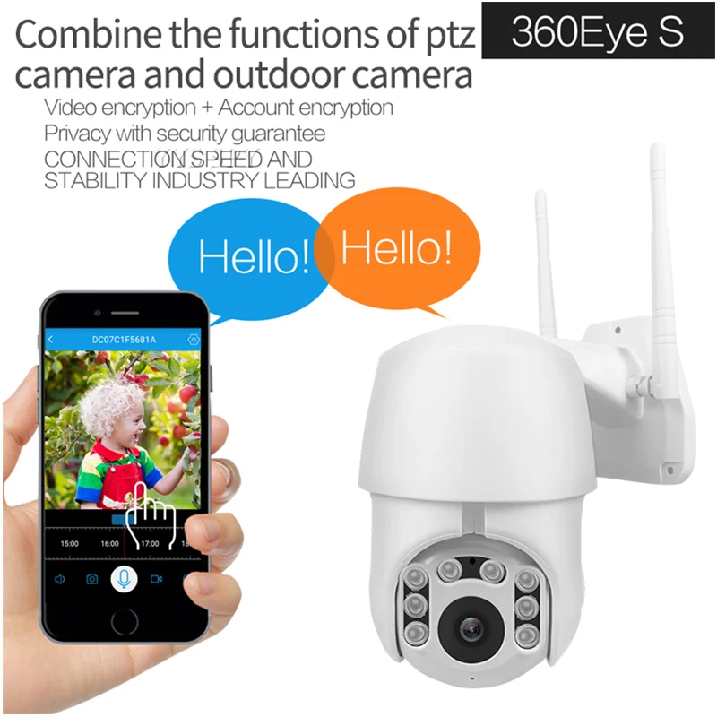 Купольная камера с Wi Fi IP PTZ CCTV 6 IR светодиодный IP66 водонепроницаемый 2