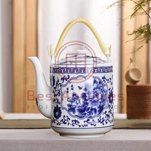 Цзиндэчжэнь керамический s керамический чайник лучшие товары для домашнего творчества синий и белый фарфоровый Традиционный китайский все пожелания сбываются 15