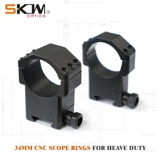 SKWGEAR Tactical 34mm scope rings RifleScope Mount Fit Picatinny Mil CNC riflescope ring