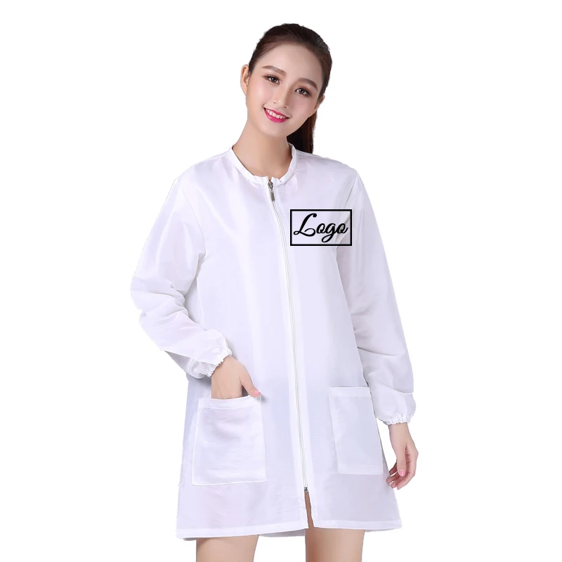 Customize Hairdresser Apron Waterproof Beauty Manicure Pet Store Working Suit Cloth Hairdressing Cape Gown Robe Wrap 1567