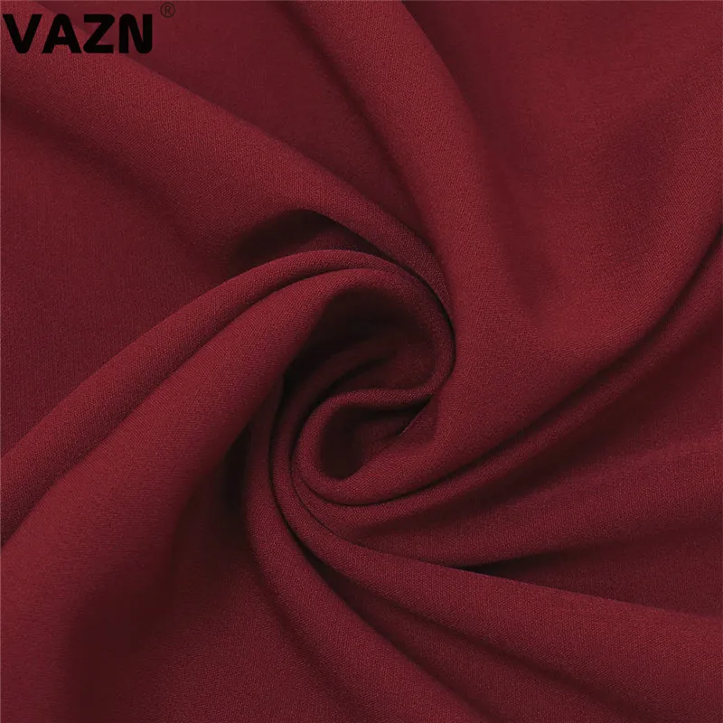 VAZN, размера плюс, для зрелых девушек, для заметок, неопрятное, сексуальное, Клубное, высокое качество, красное, половина рукава, для женщин, натуральное, жоржет, прямое платье