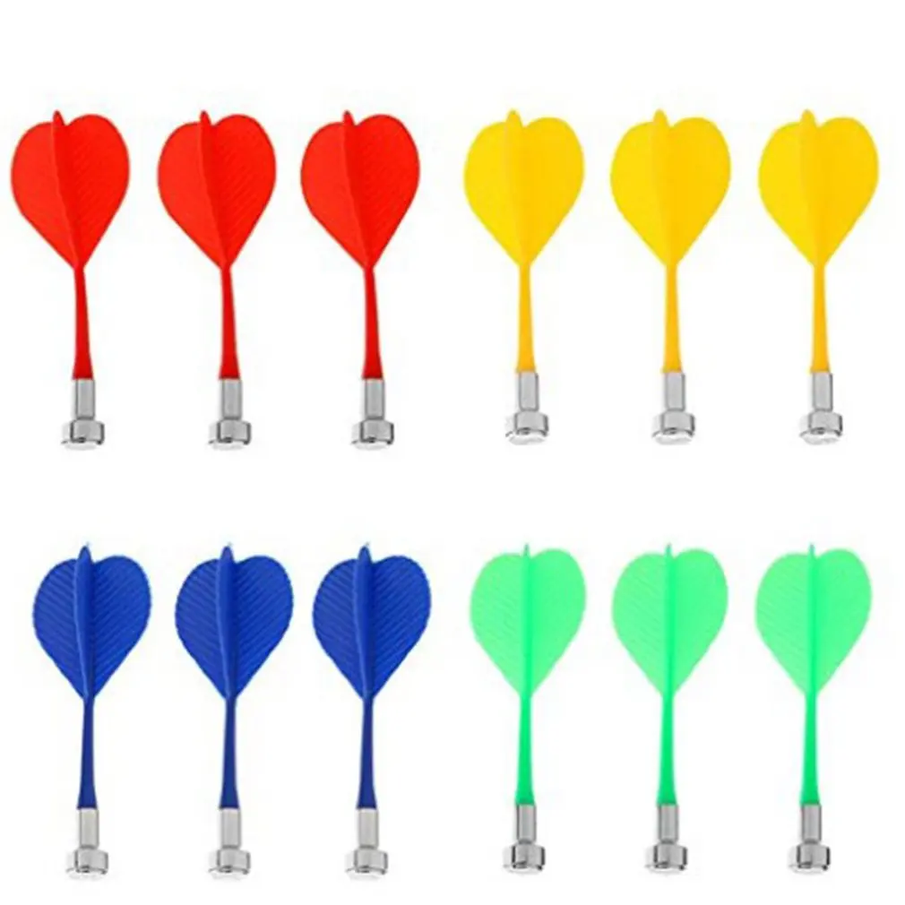 

6 / 12PCS four-color plastic wing-shaped syringe darts Safety darts wing magnetic darts disk magnet darts 2020