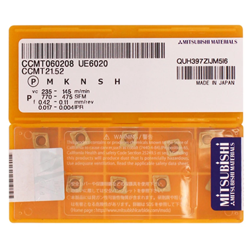 MITSUBISHI CCMT060202 UE6020/CCMT060204 UE6020/CCMT060208 UE6020 CNC токарные карбидные режущие пластины для фрезы стальные внутренние расточные