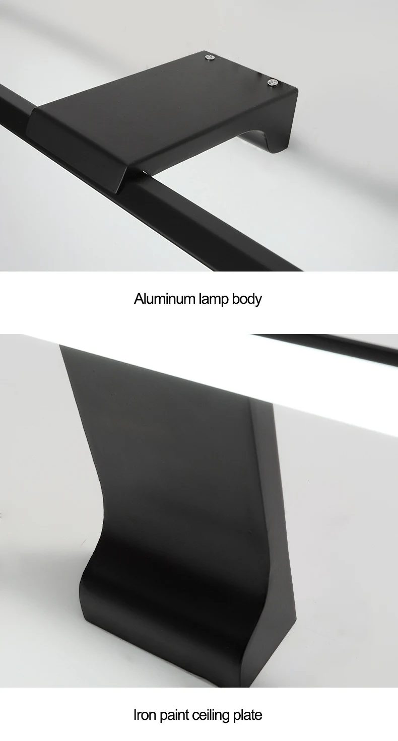 Современный led зеркало светильник s L400/600/800 мм перед зеркалом для ванной светильник Санузел AC110-220V черный/белый готовой зеркало с подсветкой led лампа