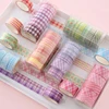 Washi Tape Decorative Ribbons Stationery 6pcs Adhesive Masking Tape Sticker Kawaii Grid Washitape School Supplies Washi Tape Set 1